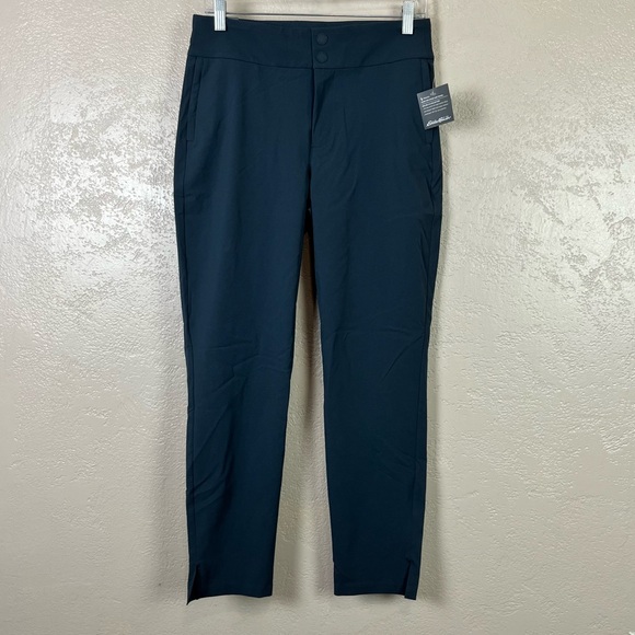 Eddie Bauer Hiking Pants Womens‎  Size 4 Gray Pull On Travel Ankle Stretch - Picture 1 of 14